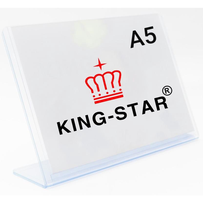 KỆ MENU PVC CHỮ L - A5-A4 NGANG - DỌC KING-STAR