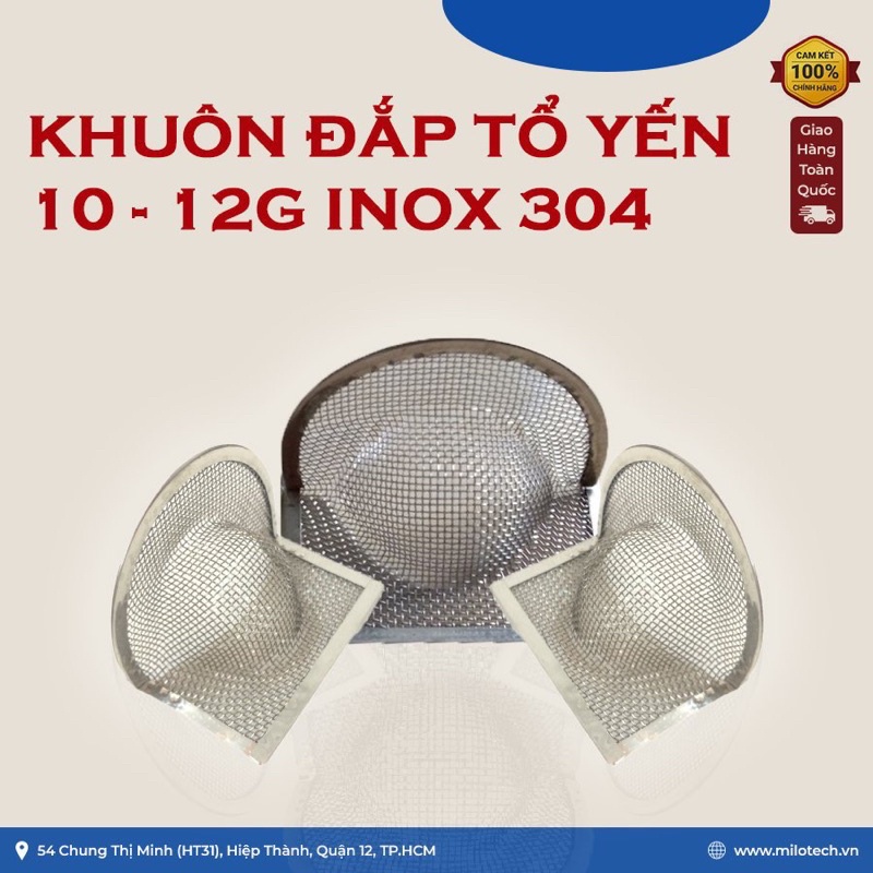 Khuôn đắp tổ yến 10 - 12g inox 304 Phụ kiện yến sào MILOTECH