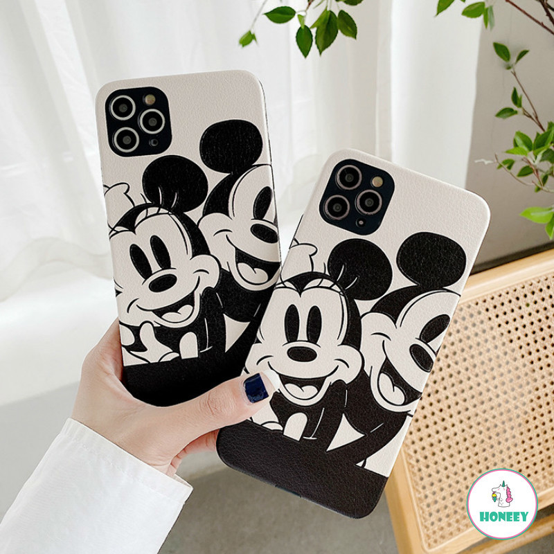 Ốp Điện Thoại Da Mềm In Hình Chuột Black Mouse Và Minne Cho iPhone 12 11 Pro Max X Xs Max Xr 8 7 Plus Se 2020 | BigBuy360 - bigbuy360.vn