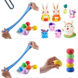 Đất set nhật siêu nhẹ, đất nặn super clay 12 gói 12  màu làm đồ thủ công, hoa đất sét, búp bê...