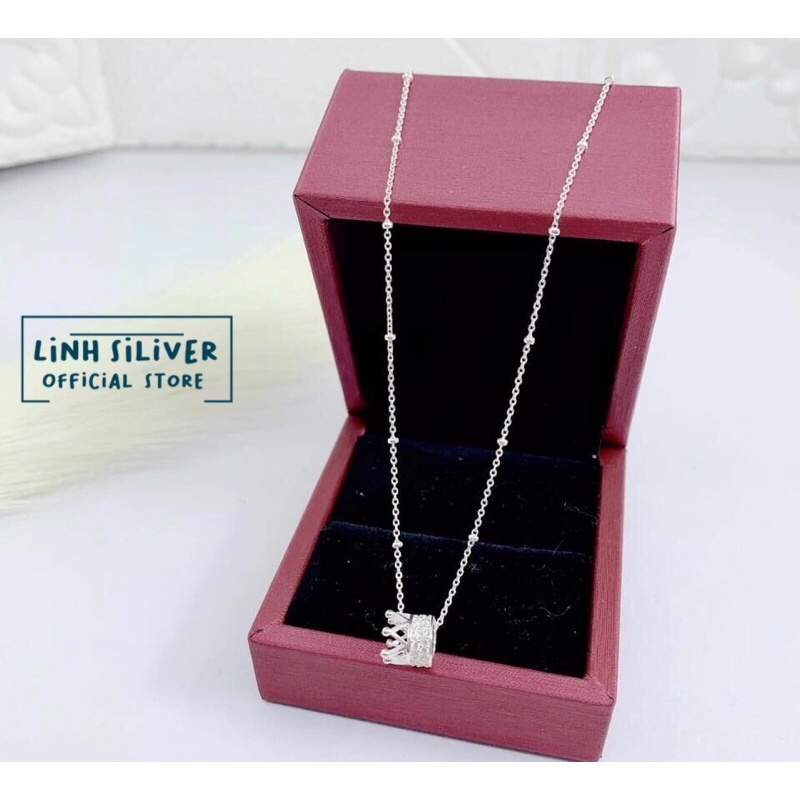 Dây chuyền bạc mặt vương miện cho bạn nữ- chuẩn bạc ta