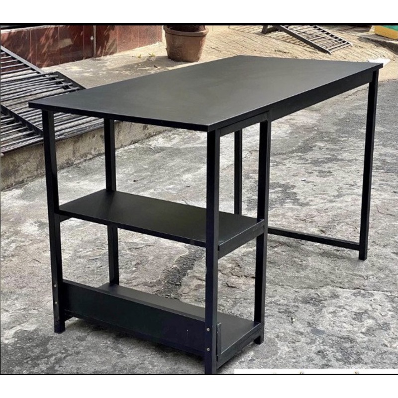 Bàn làm việc văn phòng hong tập có kệ sách tiện lợi chân sắt sơn tĩnh điện mặt bàn MĐF chống ẩm Trường Mai Sài Gòn