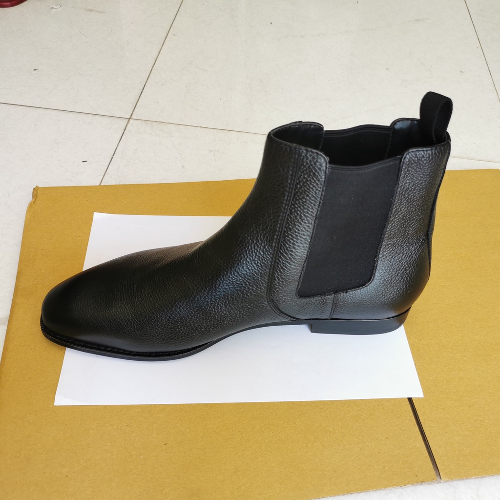 Giày chelsea boots da sần, giày bốt cổ cao big size cỡ lớn EUR(47) cho nam chân to (Hàng chính hãng Coach xuất dư)