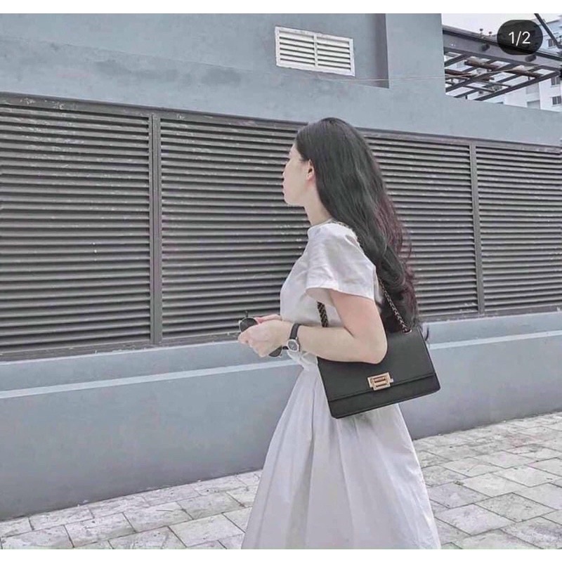 Túi Xách Nữ Đeo Chéo Đeo Vai C.N.K Khoá Gập Mới