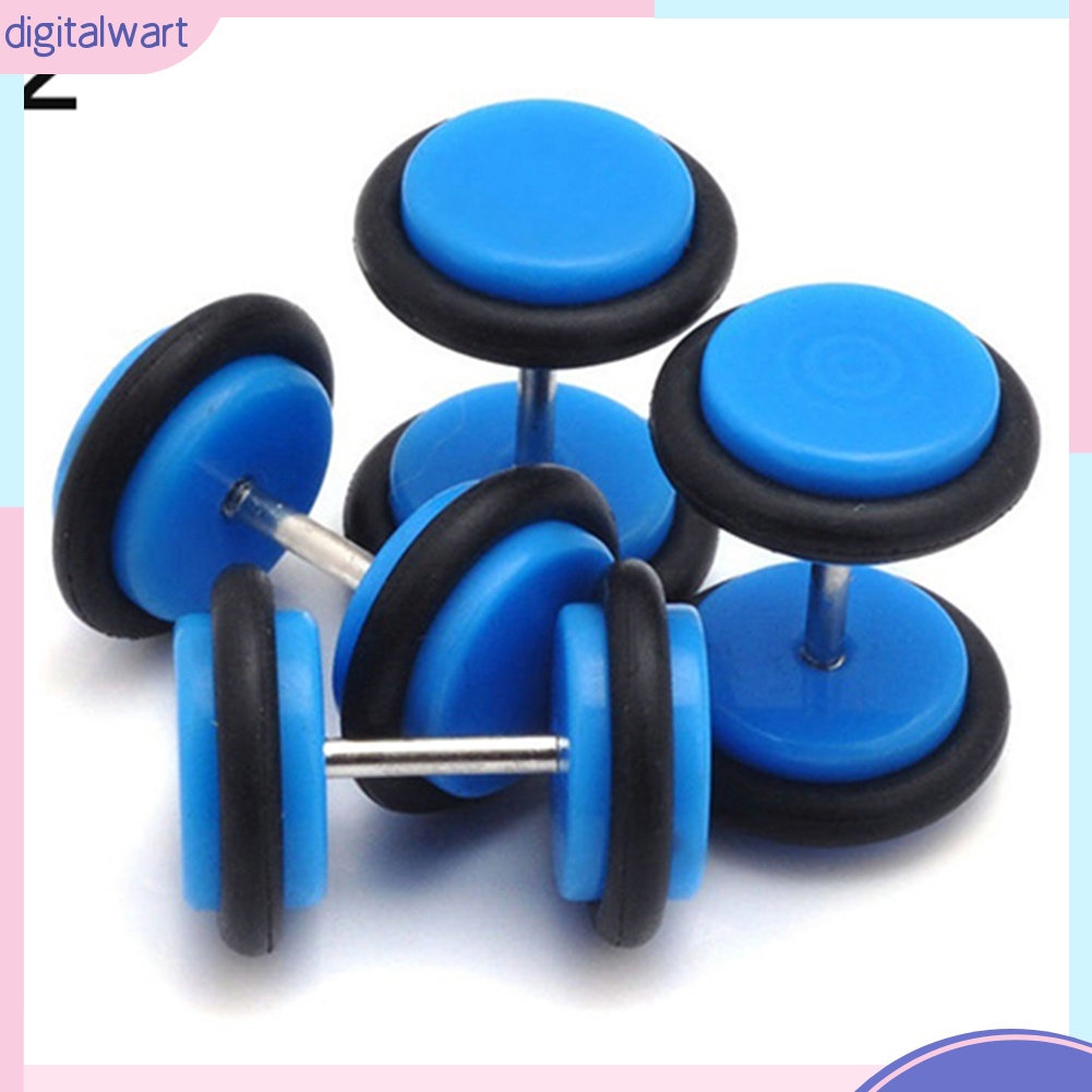 Cặp khuyên tai hình dáng cục tạ nhiều màu sắc dễ thương cá tính dành cho nam và nữ