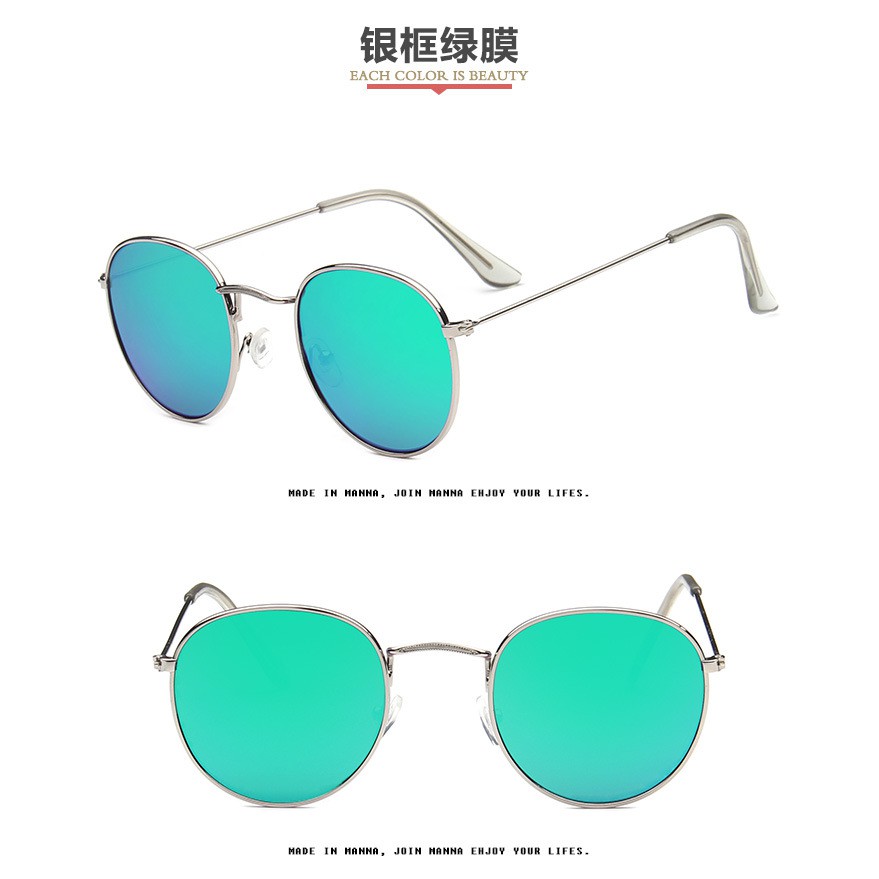 Kính mát gọng tròn kim loại thời trang