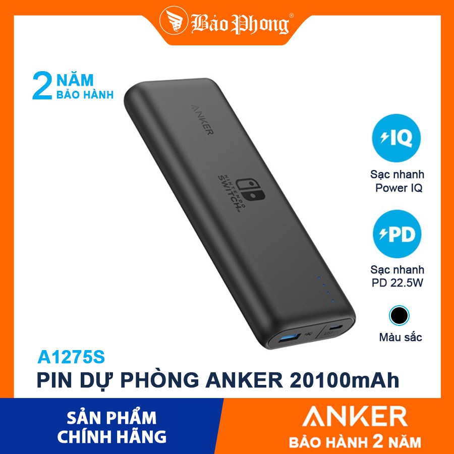 Pin sạc dự phòng ANKER A1275S PowerCore PD 20100mAh Nintendo Switch Edition