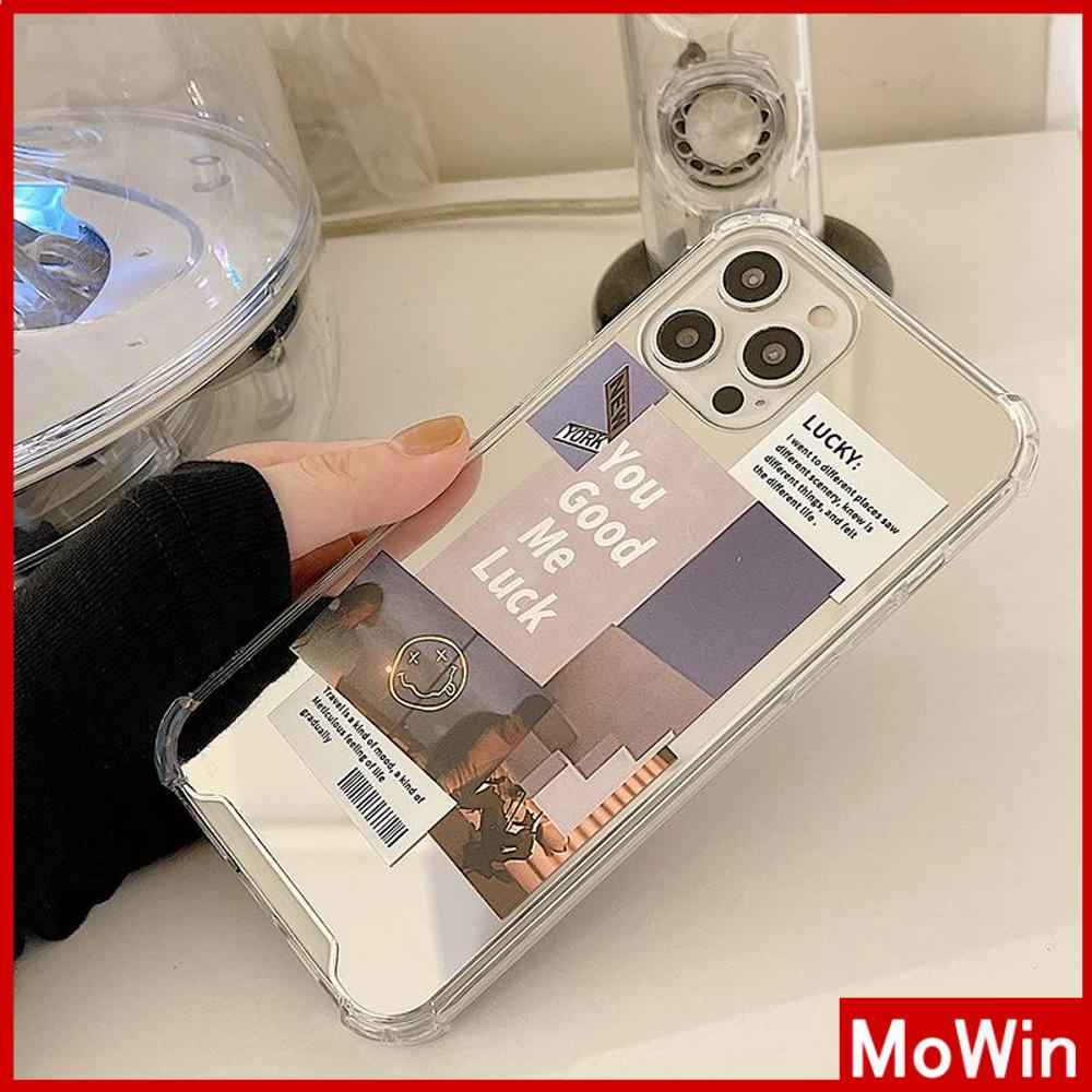 Ốp điện thoại acrylic tráng gương HD có túi khí chống sốc in hình tạp chí thích hợp cho iPhone 11 12 13 PMax 7 Plus Xr