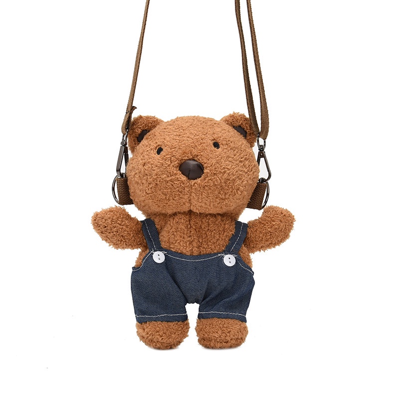 Túi đeo chéo nữ Phong cách Hàn Quốc Gấu bông dễ thương Mini