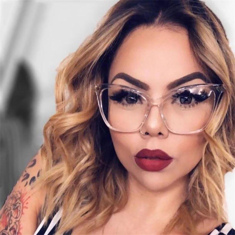 Mắt Kính Chống Bức Xạ Ánh Sáng Xanh Hình Mắt Mèo Cho Nam Nữ