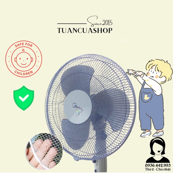 Lưới vải bọc quạt an toàn cho bé, tiện dụng, giá rẻ