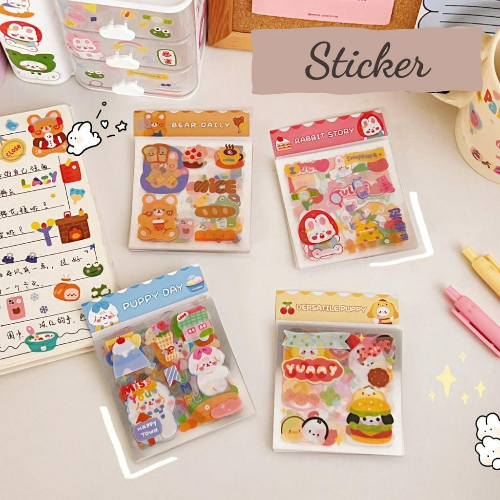 Set 20-25 tấm sticker hoạt hình trang trí sổ chống thấm nước SH107