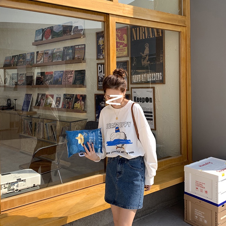 Chân váy Jean Denim Ngắn Lưng cao Form chữ A Phối túi Hàn Quốc Chân váy bò ngắn Cạp cao Thời trang | BigBuy360 - bigbuy360.vn