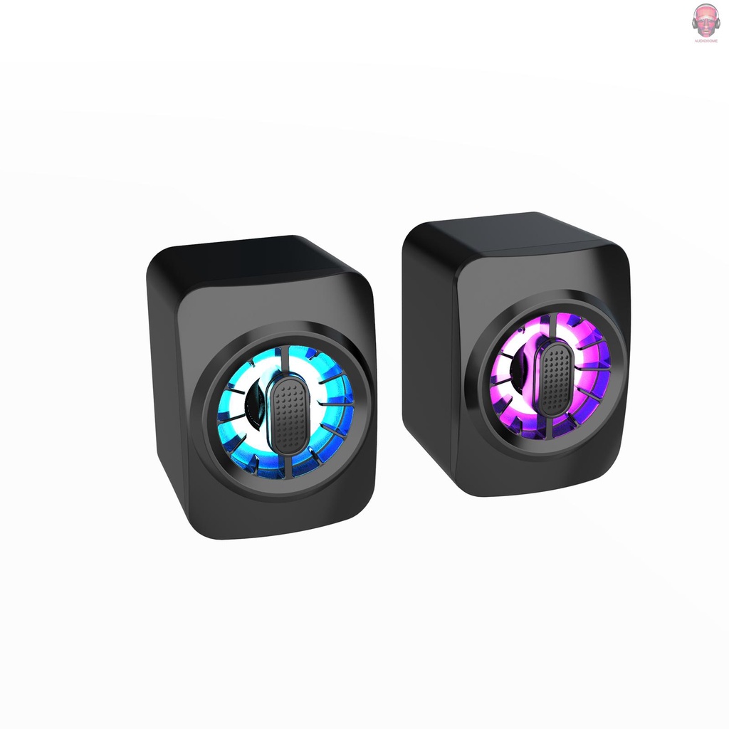 Loa Máy Tính Mini Có Dây Usb Rgb 6w Điều Chỉnh Âm Lượng 6w Cho Laptop / Máy Tính Bảng / Pc / Điện Thoại
