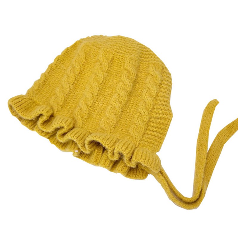 Mũ len trùm đầu cho bé 0-2 tuổi Mũ công chúa