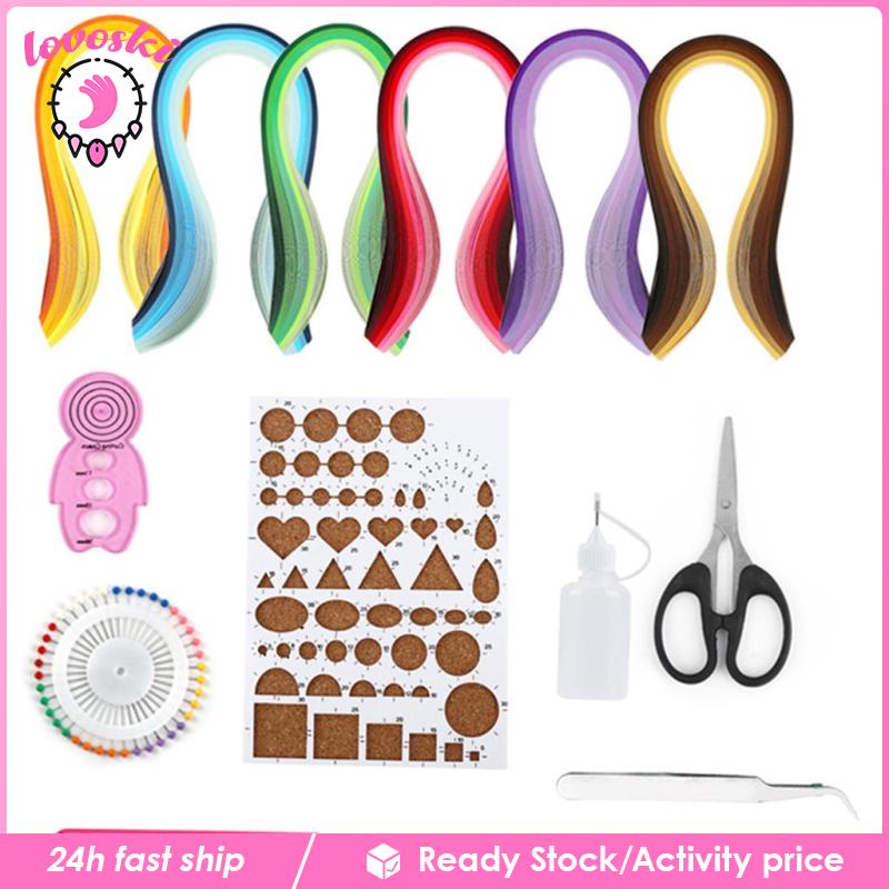 Bộ 14 Dải Giấy Cuốn Tạo Hình Thủ Công 8 Dải 600 Màu Sắc