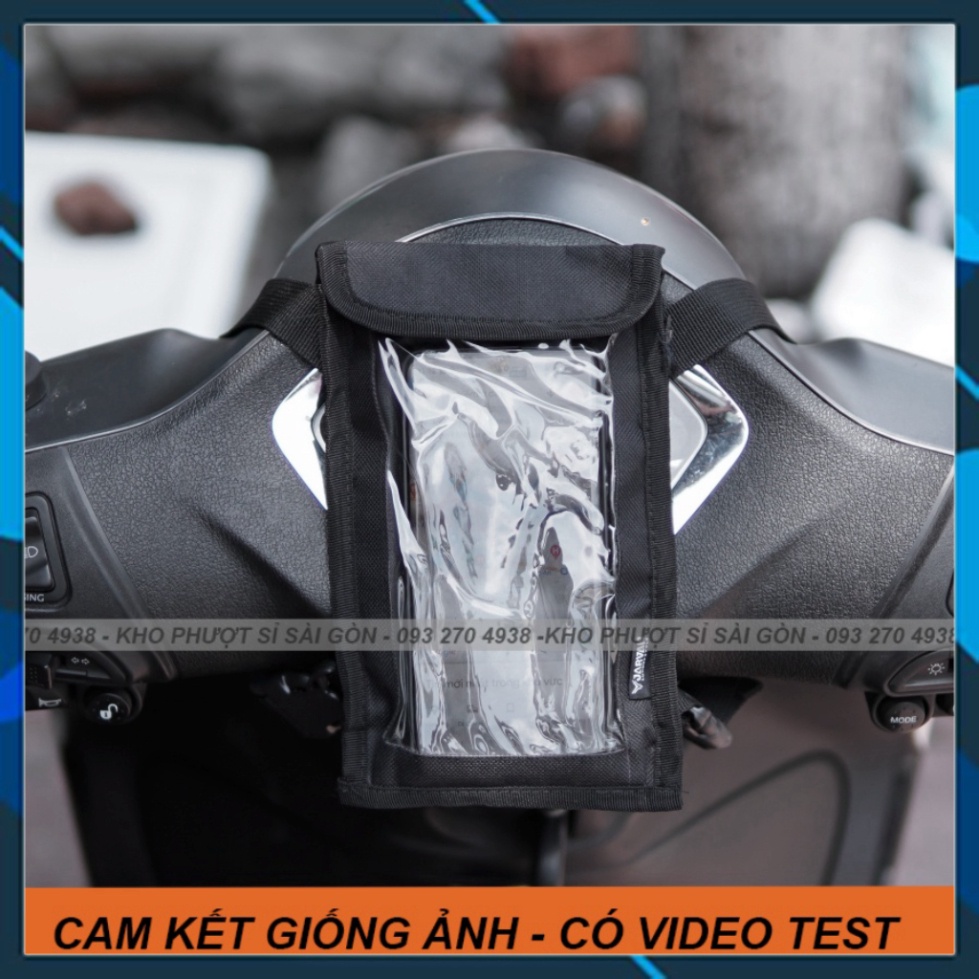 KHO HCM - Túi MINI treo đâu xe mấy chạy giao hàng - Grab - Shipper - Grap cảm ứng được điện thoại