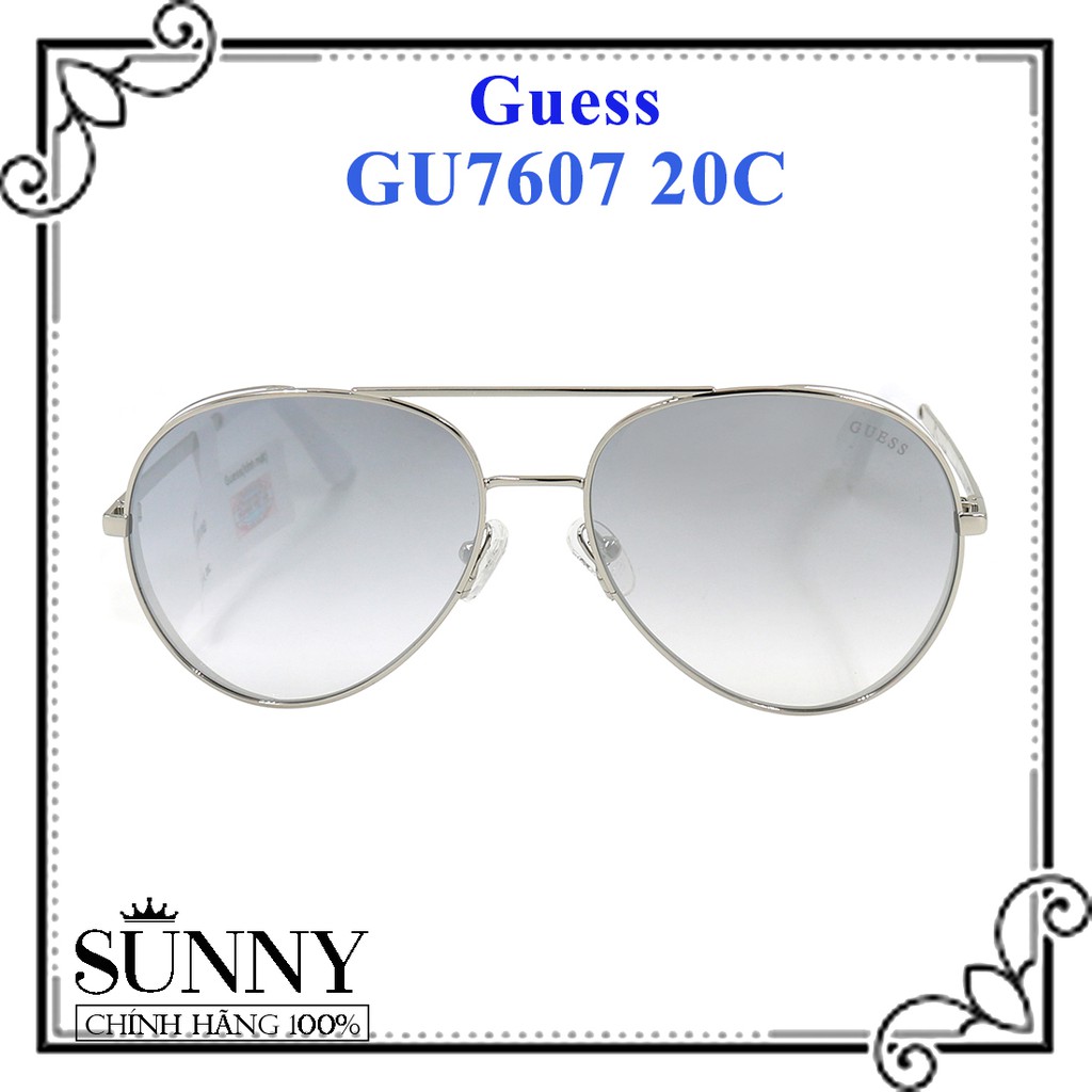 GU7607 - kính mát Guess chính hãng Italy, sp kèm tem thẻ bảo hành toàn quốc, thiết kế dễ đeo bảo vệ mắt