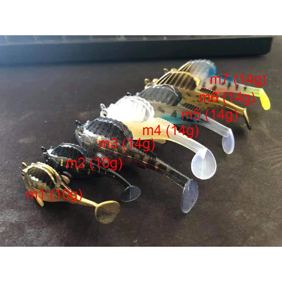 Mồi cá mềm câu lure - mồi mềm chống vướng 10g - 14g - mồi giả nhạy