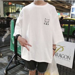 ÁO THUN TAY LỠ MÈO CAT