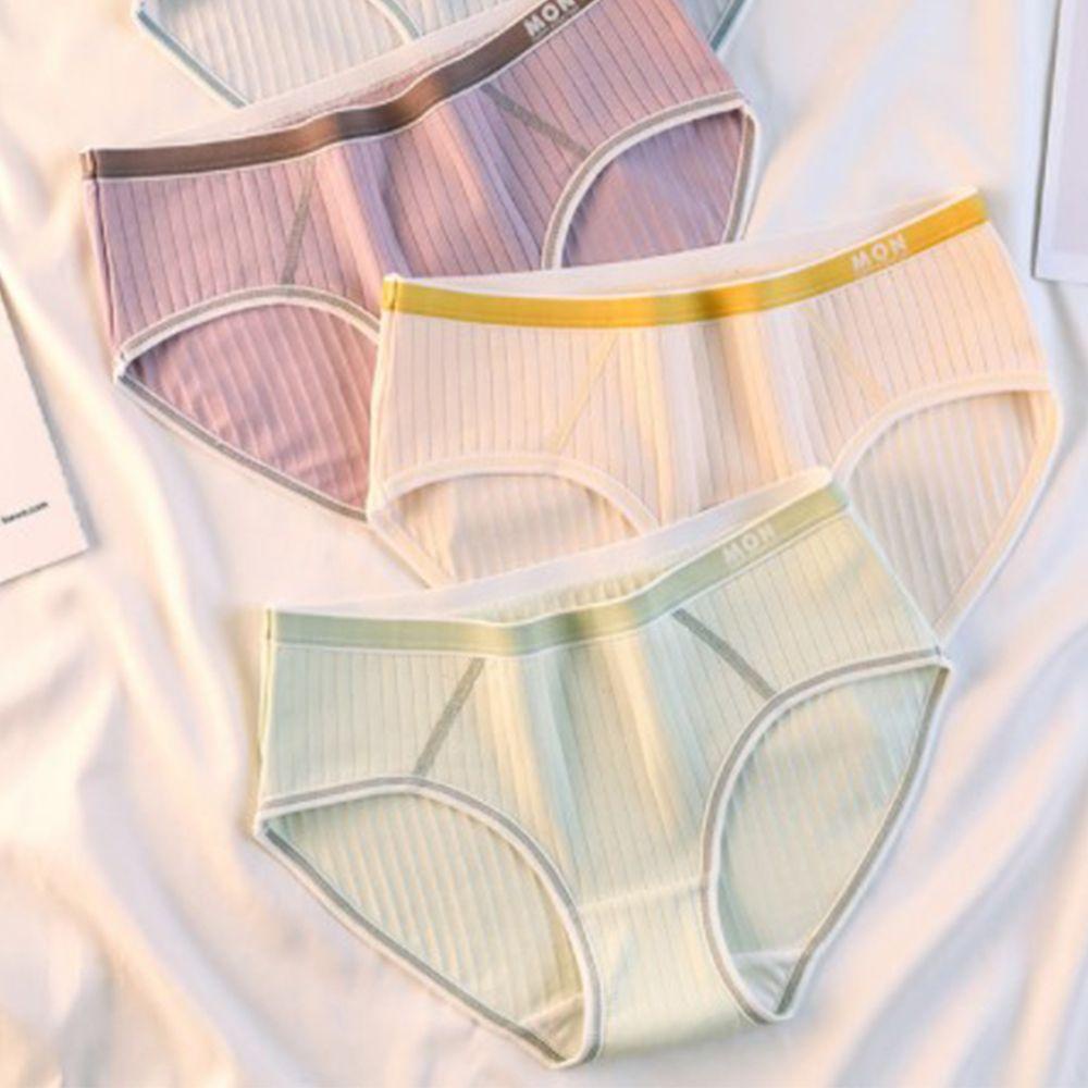 Quần Lót Không Đường May Lưng Vừa Màu Sắc Ngọt Ngào Thoải Mái Cho Nữ