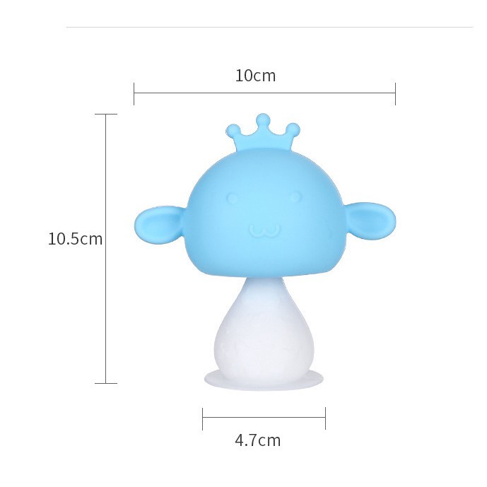 Đồ Chơi Gặm Nướu Cho Bé Silicone Hình Nấm Kèm Lục Lạc Leng Keng GN05