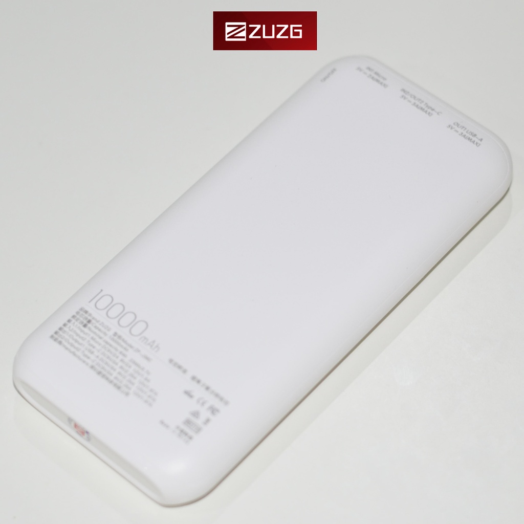 Sạc dự phòng ZUZG 10000mAH 20W hỗ trợ sạc nhanh hai chiều J36C - Hàng chính hãng