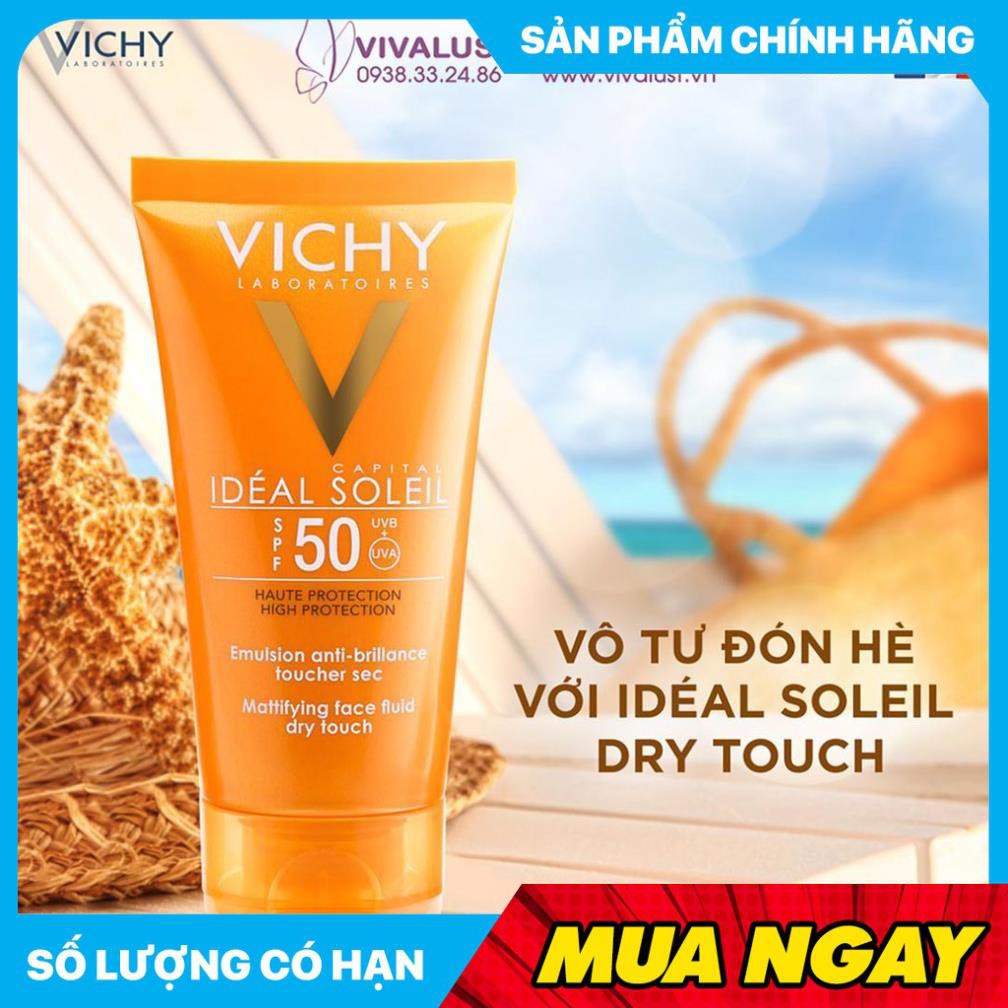 Kem Chống Nắng Không Màu SPF50 Vichy Capital Soleil 50ml