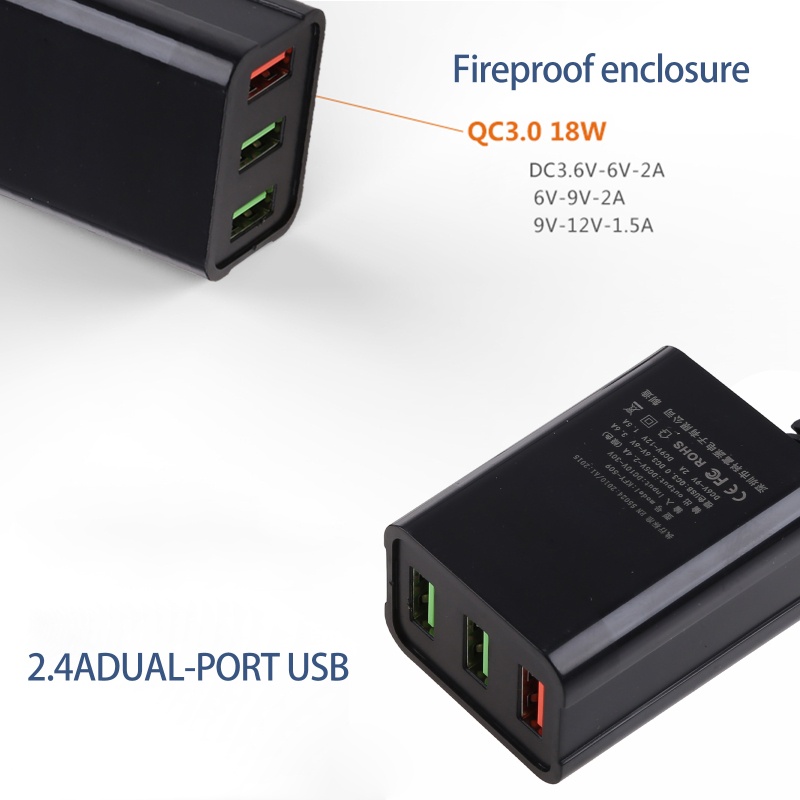 Tẩu Sạc Nhanh 3 Cổng USB Nama QC3.0 12V-24V