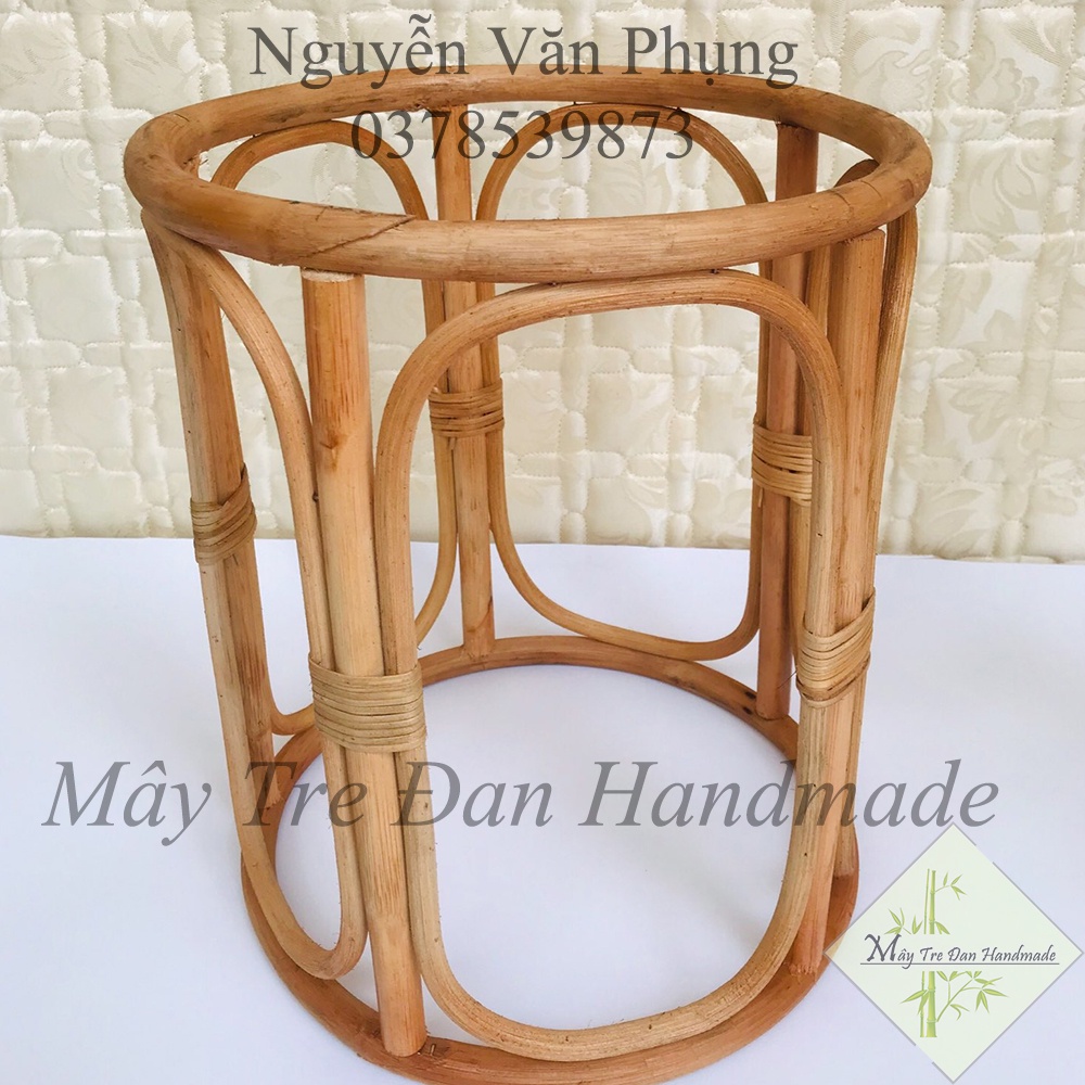 Chân bàn mây tre đan , kích thước D30xH35 D40xH45 D50xH45