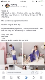 Set váy len Ombre