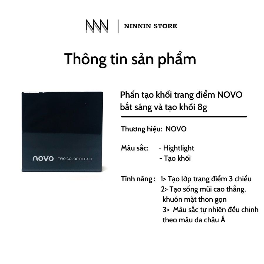 Phấn tạo khối trang điểm NOVO bắt sáng và tạo khối chống mồ hôi 8g | BigBuy360 - bigbuy360.vn