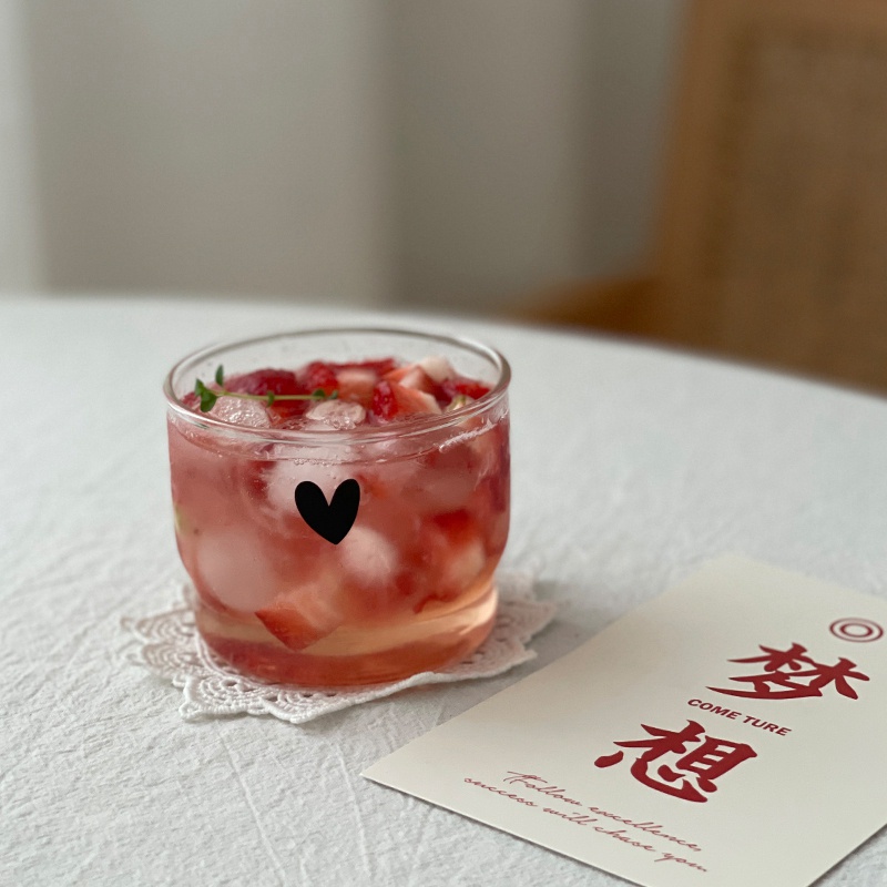 Ly Thủy Tinh Trong Suốt Chịu Nhiệt Tốt In Hình Mặt Cười Dễ Thương