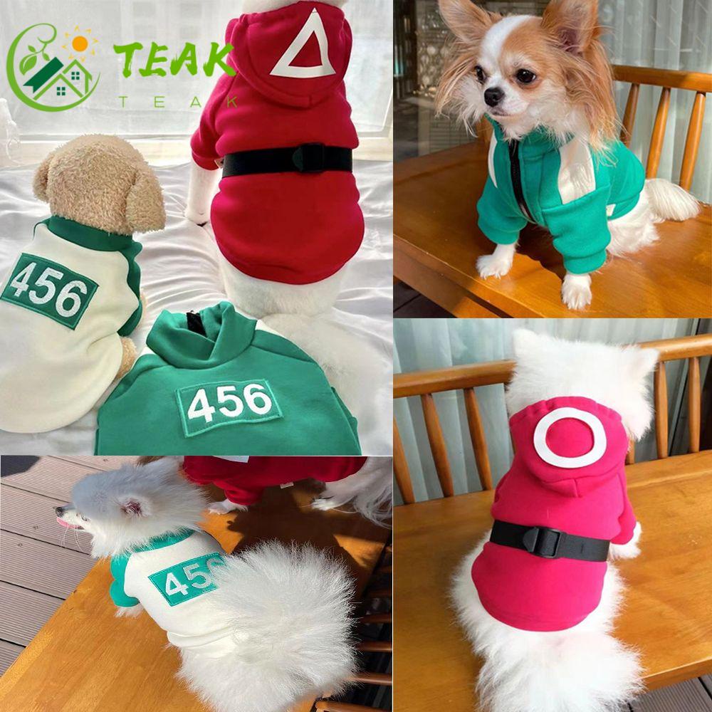 Teak Áo khoác sweater có mũ trùm giữ ấm thời trang cho thú cưng chó mèo cỡ nhỏ / nhiều màu sắc