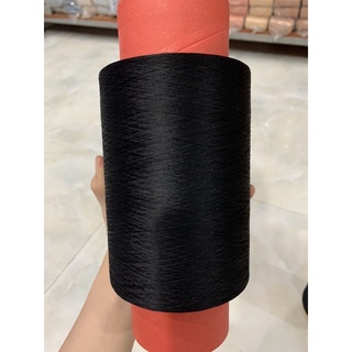 Tơ vắt sổ màu đen sợi 150 chất lượng giá rẻ - tơ hàng loại a, ống 500-600g