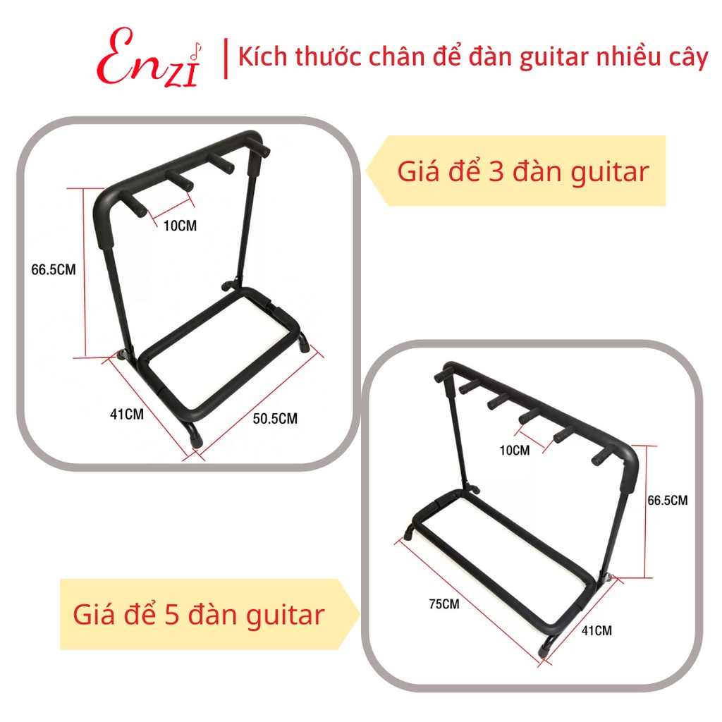 Giá để đàn guitar chân dựng đàn nhiều cây loại 3 5 7 9 cây đàn ghita thùng bass electric Enzi