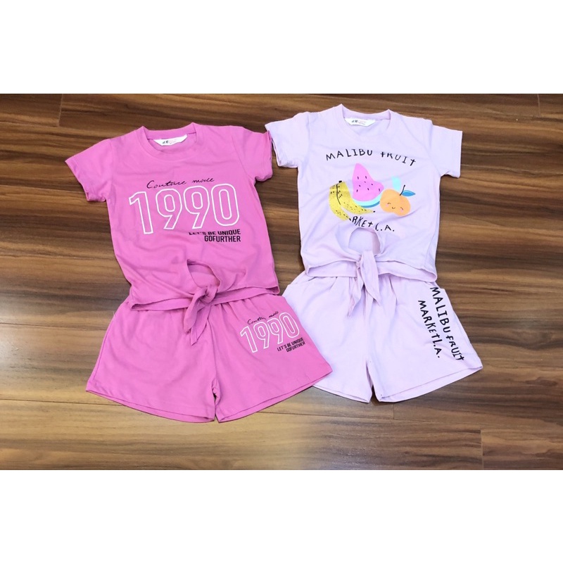 Bộ cotton áo buộc dây-HÀNG SALE KO ĐỔI TRẢ