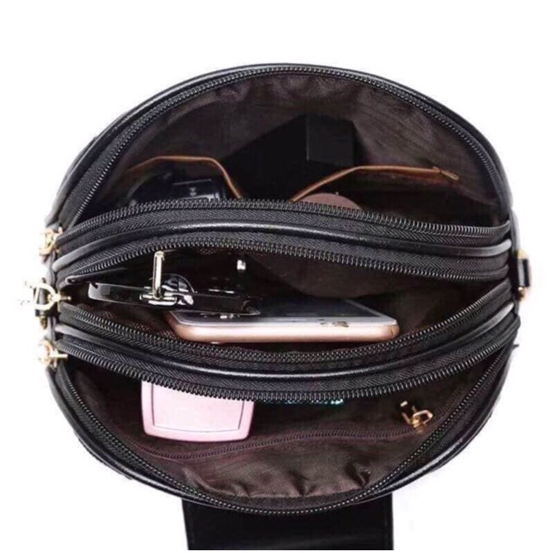 Túi đeo chéo Da 3 Ngăn Khoá - Hàng Quảng Châu DC27