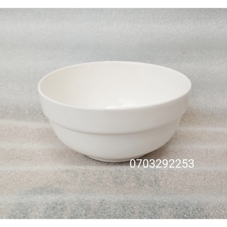 Tô sứ trắng 15cm có ngấn / kiểu hàn quốc