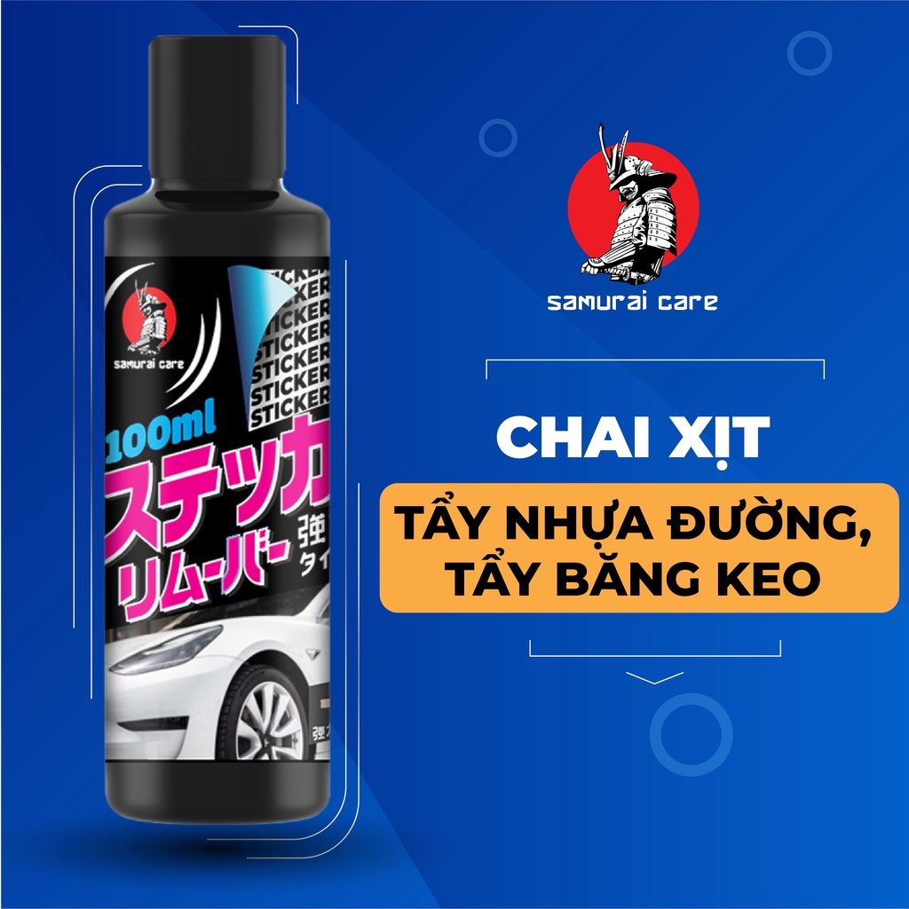 [CHÍNH HÃNG] Bình xịt tẩy nhựa đường,tẩy băng keo SAMURAI CARE-An toàn,làm sạch vết bẩn, phục hồi nguyên bản như ban đầu