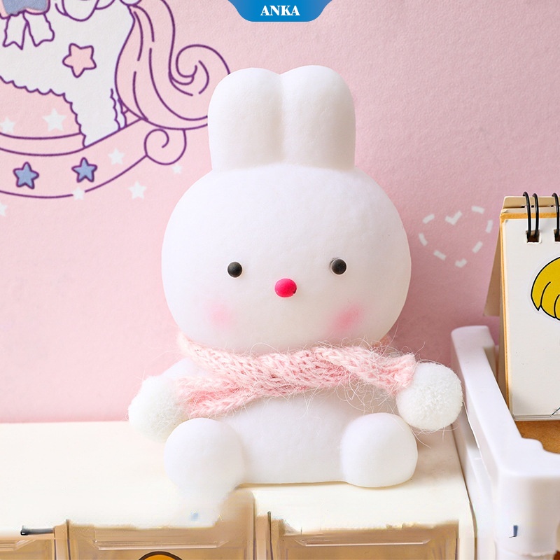 Con thỏ nhỏ dễ thương đèn ngủ cô gái dễ thương net màu đỏ trang trí phòng ngủ ánh sáng bầu không khí ánh sáng sinh viên ký túc xá chiếu sáng cạnh giường ngủ