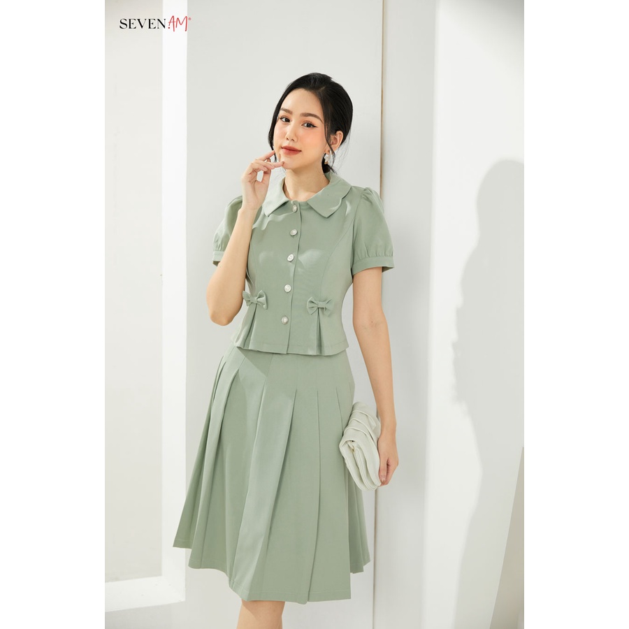 Juyp Xòe Xanh Dập Ly Seven.am Fh730058
