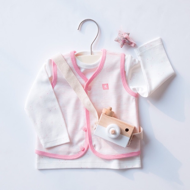 [BÁN LẺ GIÁ SỈ] MIO MIO | Áo Ghi Lê Sơ Sinh cotton 2 lớp Mềm Mịn (0-12m)