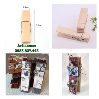Kẹp gỗ trơn handmade, size trung, đại - Đọc kỹ mô tả sản phẩm
