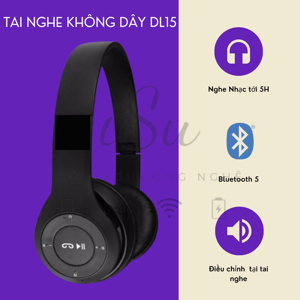 Tai nghe không dây chùm đầu DL15