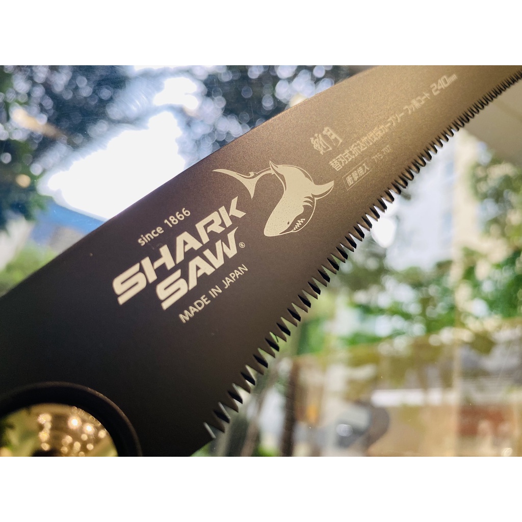 Cưa Tre Lưỡi Cong Takagi Shark Saw FC240B - Phủ Flo | Lưỡi Cưa Đều Mịn | Thép Cacbon SK85, Có Lưỡi Thay Thế