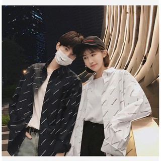 Áo sơ mi in chữ kèm ảnh thật shop chụp