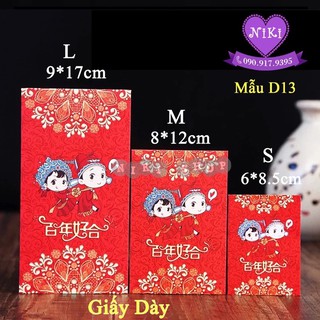 *10 Bao lì xì cưới hình cô dâu chú rễ xinh xinh