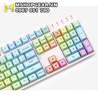 Keycap Rainbow thick pbt dye-sub oem profile 123 keys