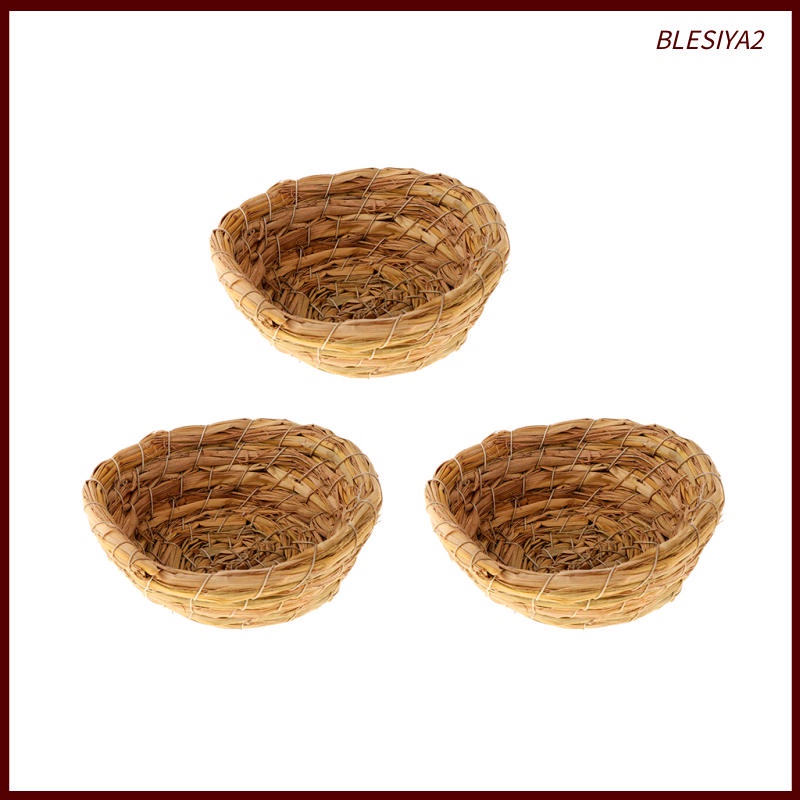 Set 3 tổ chim bằng rơm đan tay cho chim bồ câu